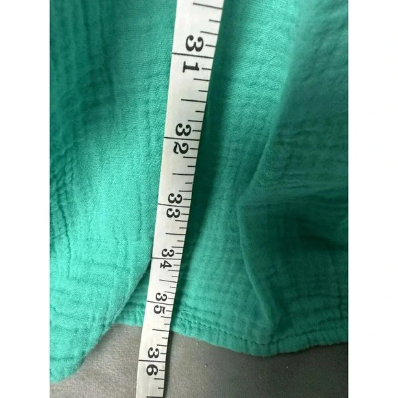J Crew Dress Womens Size 4  Green Gauze Cotton Factory - Picture 5 of 8